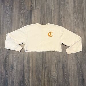 Champion Cream Sweatshirt with Gold Logo